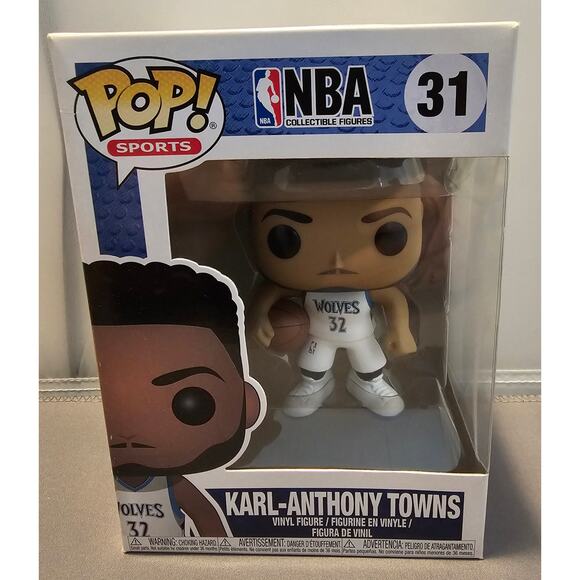 Karl-Anthony Towns 2017 Funko Pop Vinyl #31 - Minnesota Timberwolves - NBA - NIB - Picture 1 of 6
